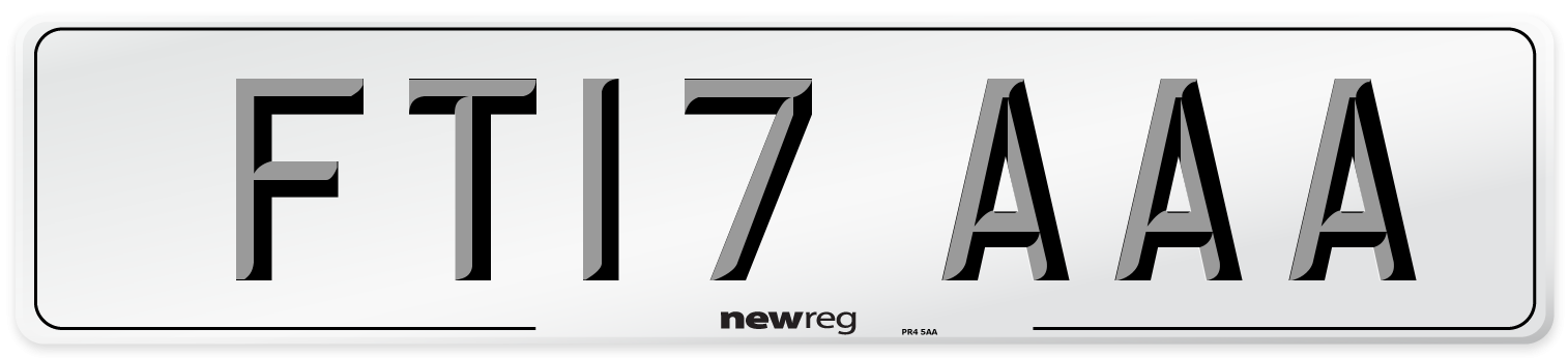 FT17 AAA Number Plate from New Reg